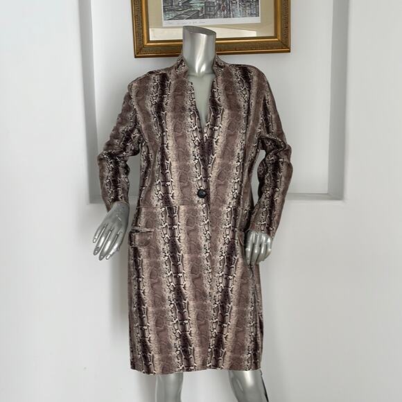 BLANKNYC Faux Suede Animal Print Coat/ Long Jacket Size M New With Tag - Picture 1 of 13